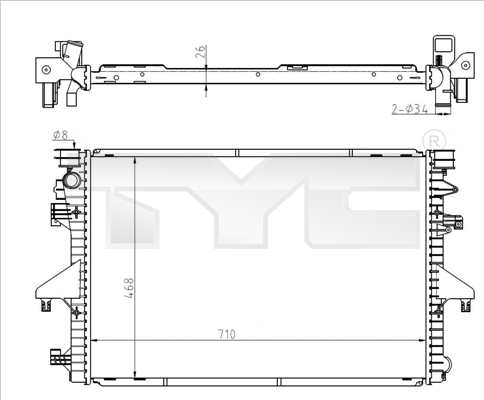 Radiator, engine cooling (737-0069)