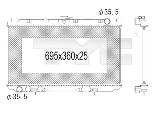 Radiator, engine cooling (724-1004)