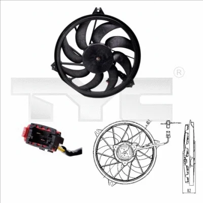 Fan, engine cooling (826-0005)