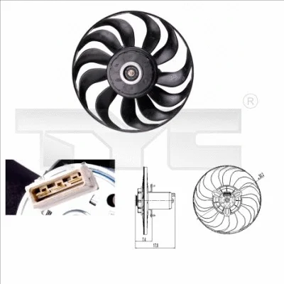 Fan, engine cooling (837-0012)