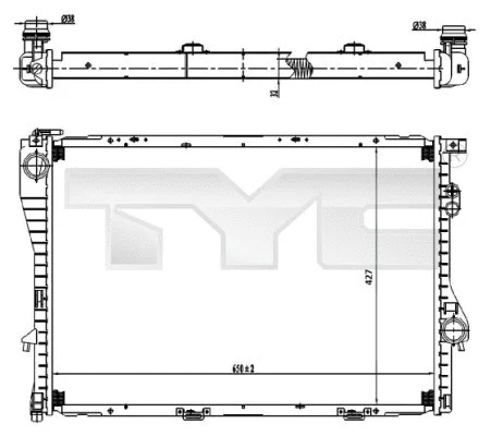 Radiator, engine cooling (703-0005)