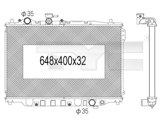 Radiator, engine cooling (720-1011)