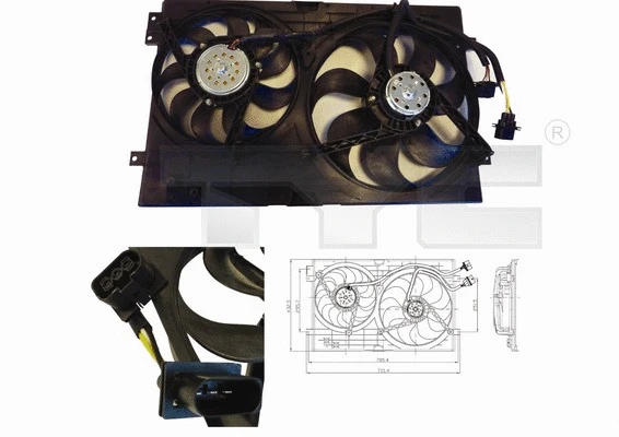 Fan, engine cooling (837-0024)