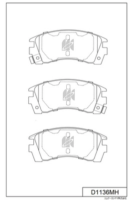Brake Pad Set, disc brake (D1136MH)