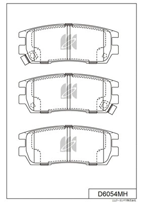 Brake Pad Set, disc brake (D6054MH)