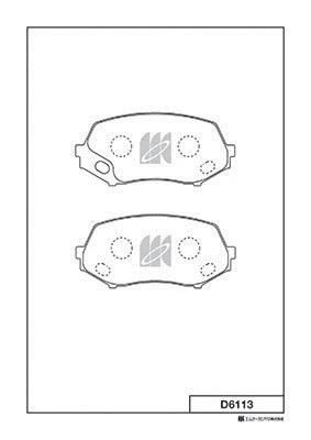 Brake Pad Set, disc brake (D6113)