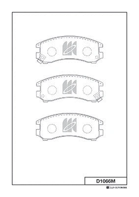 Brake Pad Set, disc brake (D1066M)