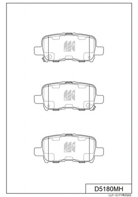 Brake Pad Set, disc brake (D5180MH)