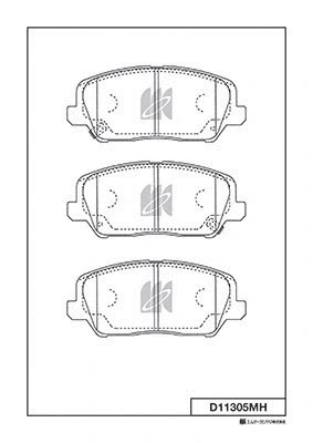 Brake Pad Set, disc brake (D11305MH)