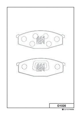 Brake Pad Set, disc brake (D1026)