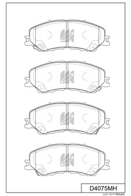 Brake Pad Set, disc brake (D4075MH)