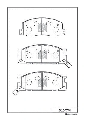 Brake Pad Set, disc brake (D2077M)