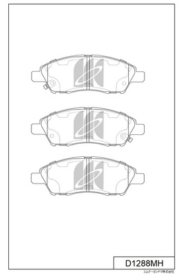 Brake Pad Set, disc brake (D1288MH)