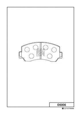 Brake Pad Set, disc brake (D6006)