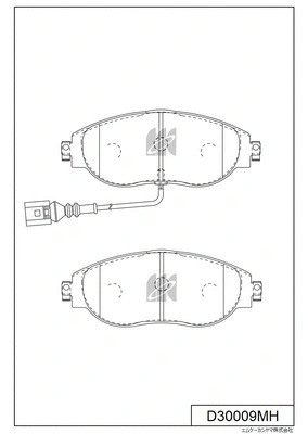 Brake Pad Set, disc brake (D30009MH)
