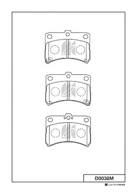 Brake Pad Set, disc brake (D0038M)