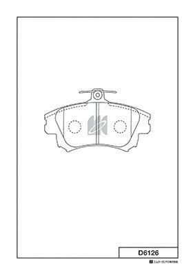 Brake Pad Set, disc brake (D6126)