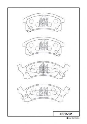 Brake Pad Set, disc brake (D2156M)
