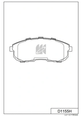 Brake Pad Set, disc brake (D1155H)