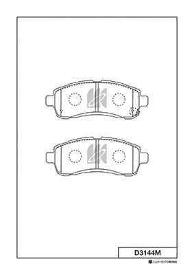 Brake Pad Set, disc brake (D3144M)
