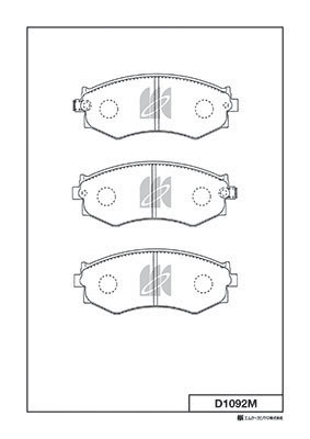 Brake Pad Set, disc brake (D1092M)