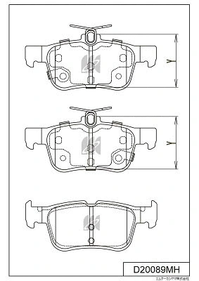 Brake Pad Set, disc brake (D20089MH)