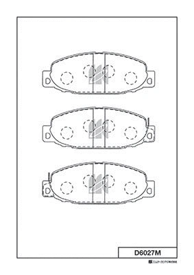 Brake Pad Set, disc brake (D6027M)