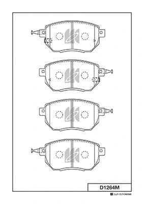 Brake Pad Set, disc brake (D1264M)
