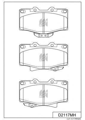 Brake Pad Set, disc brake (D2117MH)