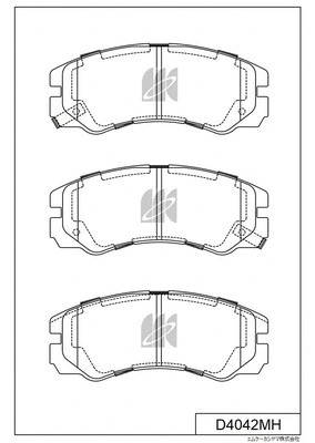 Brake Pad Set, disc brake (D4042MH)