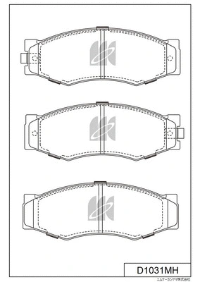 Brake Pad Set, disc brake (D1031MH)