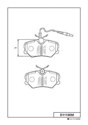 Brake Pad Set, disc brake (D11190M)