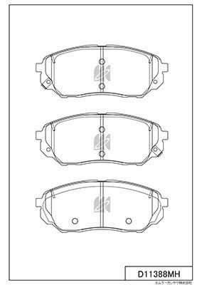 Brake Pad Set, disc brake (D11388MH)