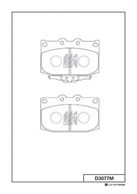Brake Pad Set, disc brake (D3077M)