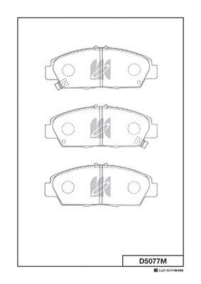 Brake Pad Set, disc brake (D5077M)