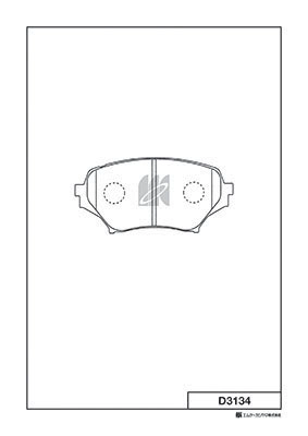 Brake Pad Set, disc brake (D3134)