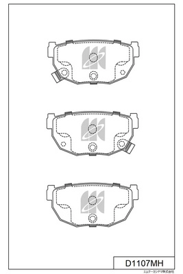 Brake Pad Set, disc brake (D1107MH)