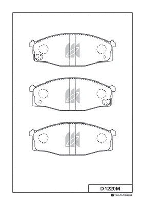 Brake Pad Set, disc brake (D1220M)