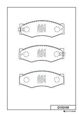 Brake Pad Set, disc brake (D1031M)