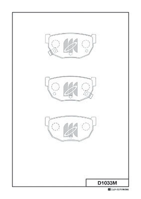Brake Pad Set, disc brake (D1033M)