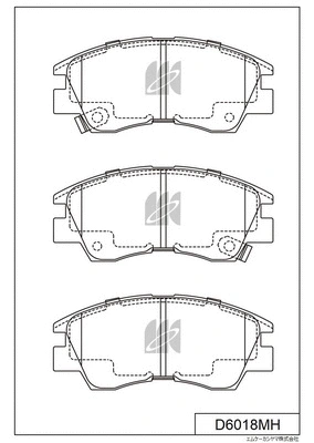 Brake Pad Set, disc brake (D6018MH)