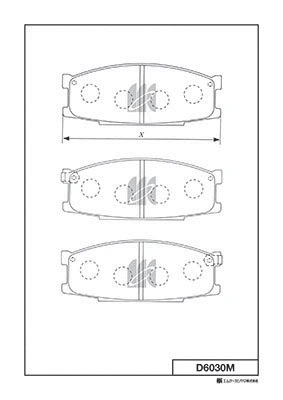 Brake Pad Set, disc brake (D6030M)