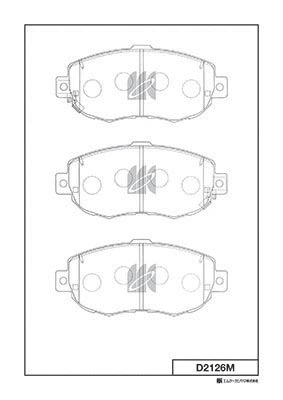 Brake Pad Set, disc brake (D2126M)