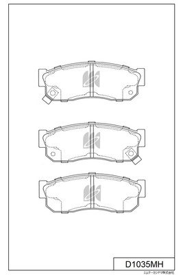 Brake Pad Set, disc brake (D1035MH)