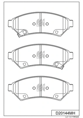 Brake Pad Set, disc brake (D20144MH)