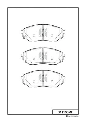 Brake Pad Set, disc brake (D11130MH)