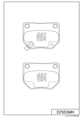 Brake Pad Set, disc brake (D7053MH)