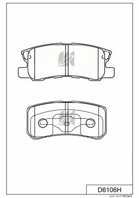 Brake Pad Set, disc brake (D6106H)