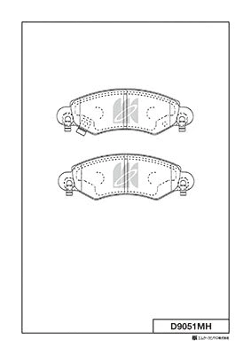 Brake Pad Set, disc brake (D9051MH)