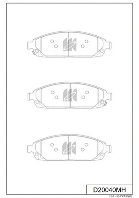 Brake Pad Set, disc brake (D20040MH)